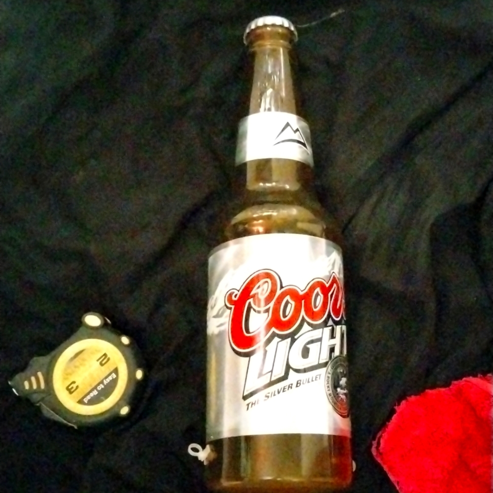 Decorative Coors light plastic bottle